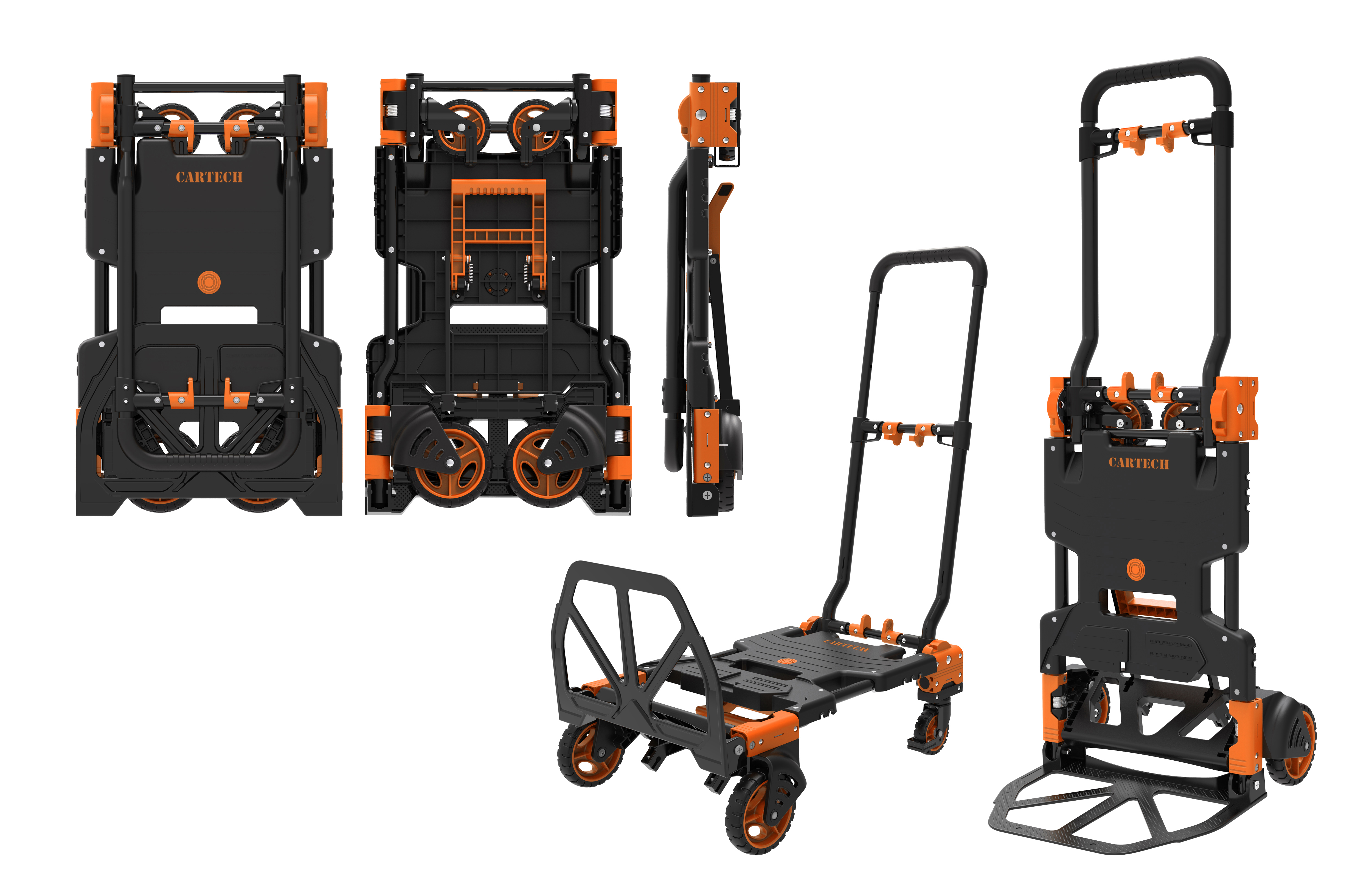 Transport trolley foldable 2in1