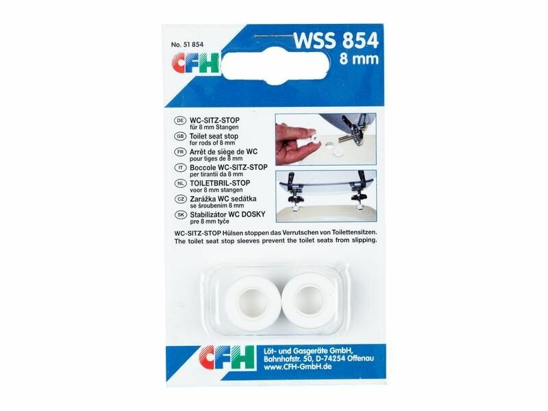 Arresto oscillante (2 pz.) WSS854, manicotto 8mm per sedile WC