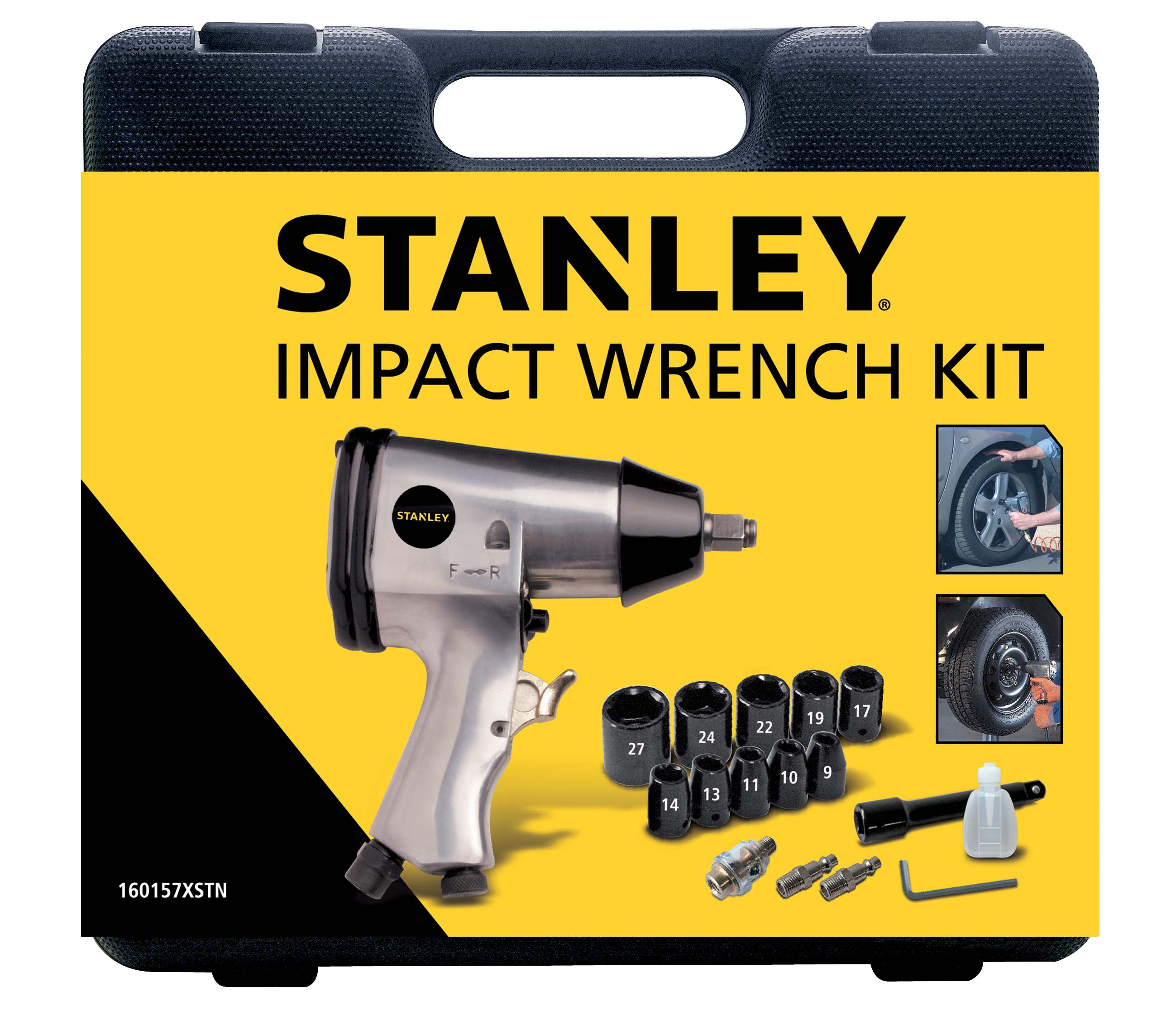 Impact wrench set 1/2&#39;&#39; with 10 sockets