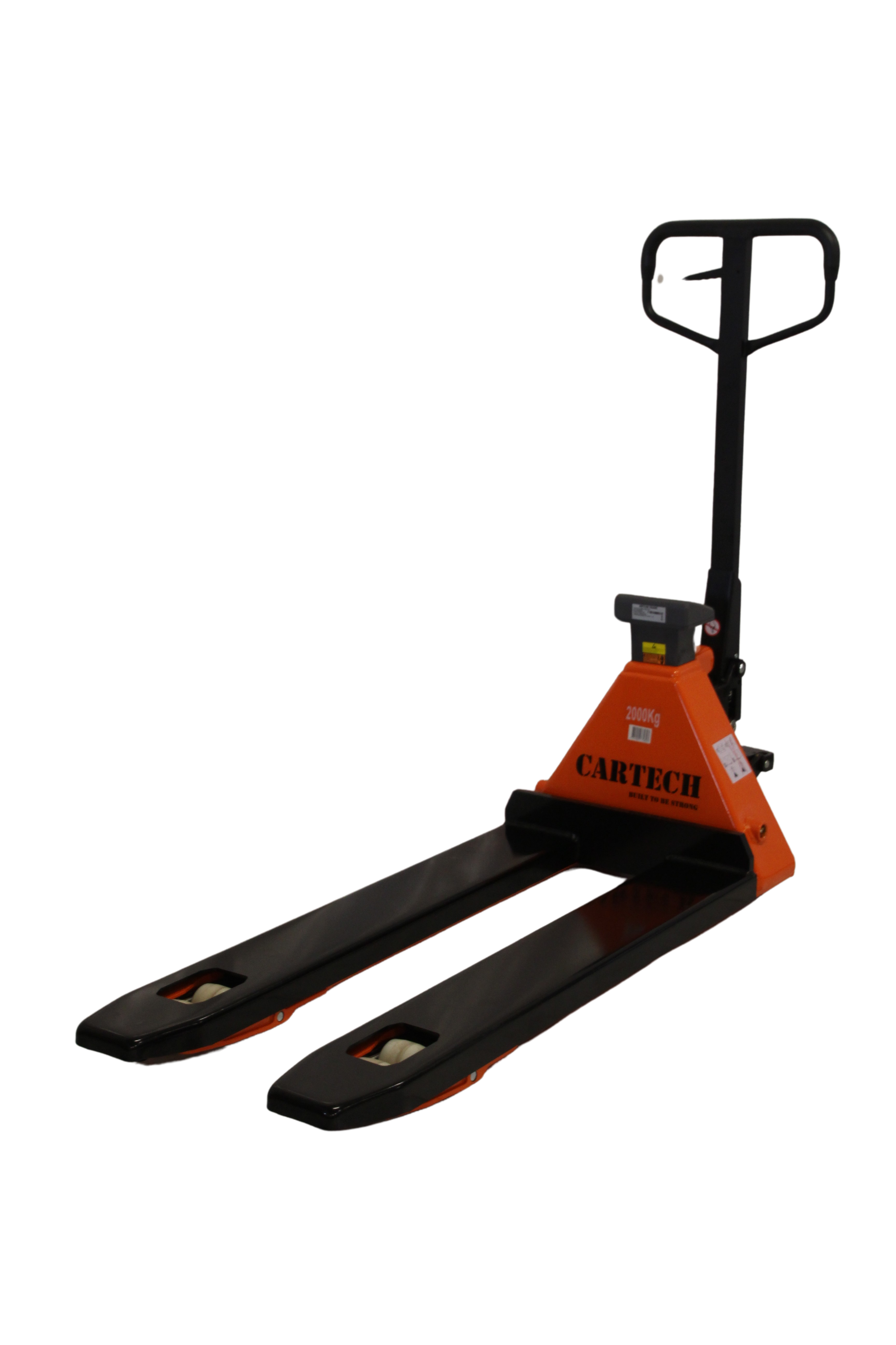 Pallet truck 2t, 1150mm tandem with small scale