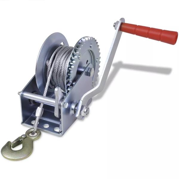 Hand winch with wire rope 500kg