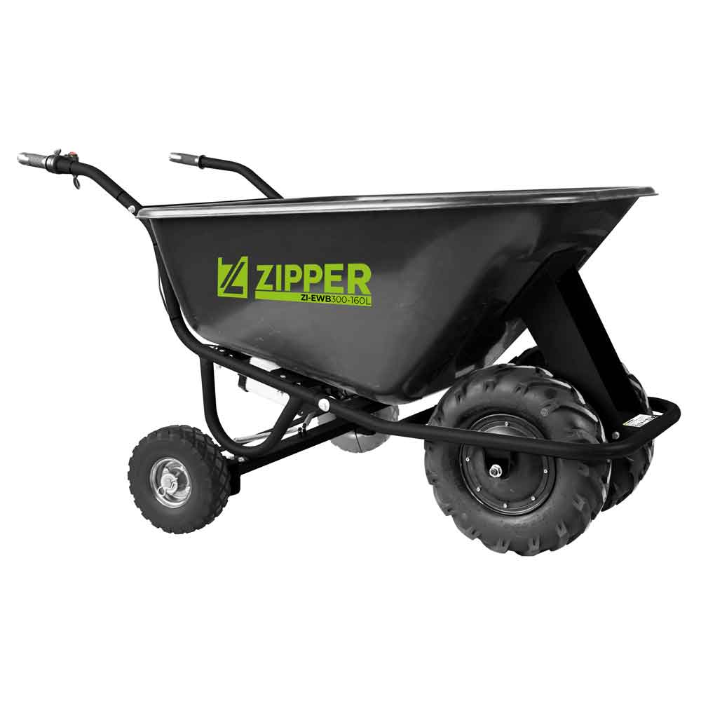 Wheelbarrow 160 liters, 300kg with battery